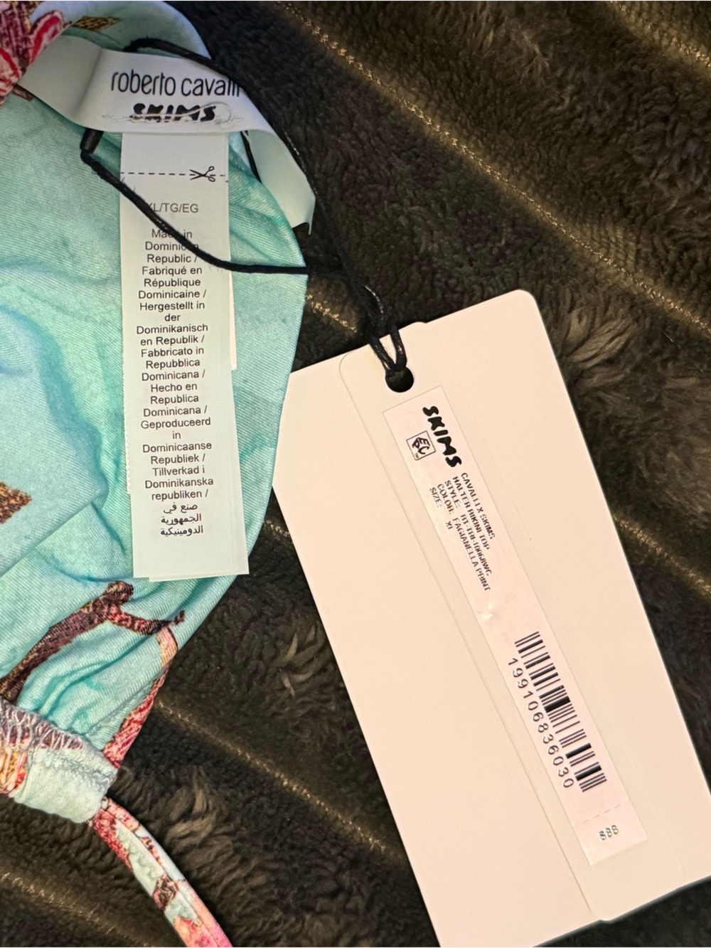 NWT: SKIMS x ROBERTO CAVALLI Swim Halter Top (XL) - Picture 7 of 9